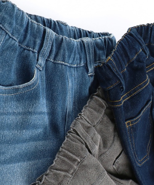 BRANSHES(ブランシェス)の「デニムニットロングパンツ(デニムパンツ・キッズ・ブルー/ブラック/ネイビー・120cm/110cm/130cm/100cm/150cm/90cm/140cm)」の4枚目の写真