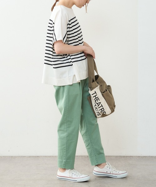 PUAL CE CIN（ピュアルセシン）の「ストレッチスリムテーパードパンツ（その他パンツ・レディース・グレー/オリーブ/グリーン/レッド系その他/ライトベージュ・FREE）」の4枚目の写真