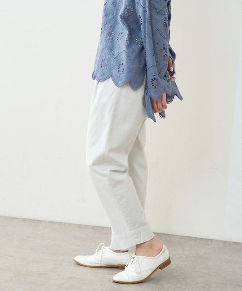 PUAL CE CIN（ピュアルセシン）の「ストレッチスリムテーパードパンツ（その他パンツ・レディース・グレー/オリーブ/グリーン/レッド系その他/ライトベージュ・FREE）」の14枚目の写真