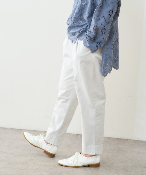 PUAL CE CIN（ピュアルセシン）の「ストレッチスリムテーパードパンツ（その他パンツ・レディース・グレー/オリーブ/グリーン/レッド系その他/ライトベージュ・FREE）」の6枚目の写真