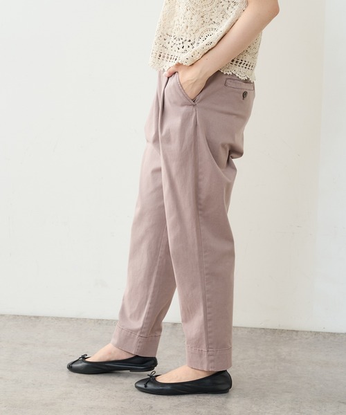 PUAL CE CIN（ピュアルセシン）の「ストレッチスリムテーパードパンツ（その他パンツ・レディース・グレー/オリーブ/グリーン/レッド系その他/ライトベージュ・FREE）」の16枚目の写真