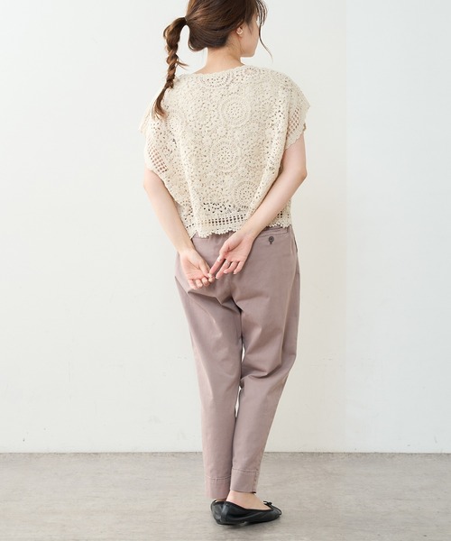 PUAL CE CIN（ピュアルセシン）の「ストレッチスリムテーパードパンツ（その他パンツ・レディース・グレー/オリーブ/グリーン/レッド系その他/ライトベージュ・FREE）」の10枚目の写真