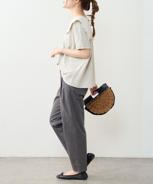 PUAL CE CIN（ピュアルセシン）の「ストレッチスリムテーパードパンツ（その他パンツ・レディース・グレー/オリーブ/グリーン/レッド系その他/ライトベージュ・FREE）」の19枚目の写真