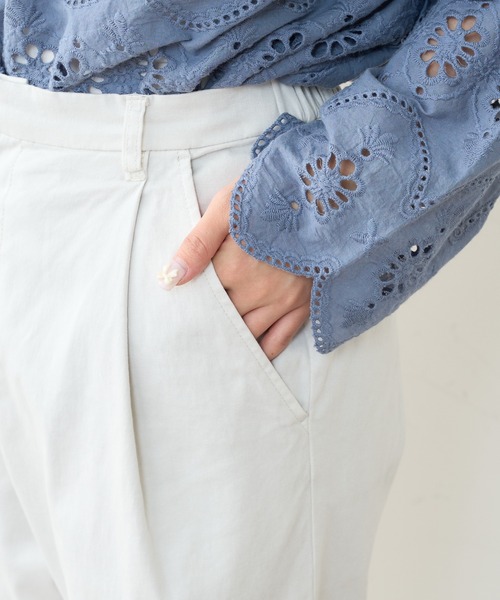 PUAL CE CIN（ピュアルセシン）の「ストレッチスリムテーパードパンツ（その他パンツ・レディース・グレー/オリーブ/グリーン/レッド系その他/ライトベージュ・FREE）」の20枚目の写真