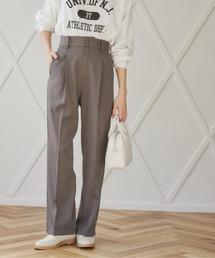 ANGIE | 【2022年秋冬新色追加】ハイウエストセンタープレススラックスパンツ(スラックス)