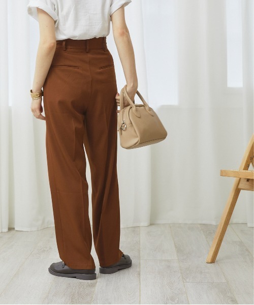 ANGIE(アンジー)の「ハイウエストセンタープレススラックスパンツ(スラックス・レディース・ブラック/ピンク/グリーン/アイボリー/レッド/ライトピンク/ケリー/ライム/ブラウン/オレンジ/パープル/グレー・SMALL/MEDIUM/LARGE)」の19枚目の写真