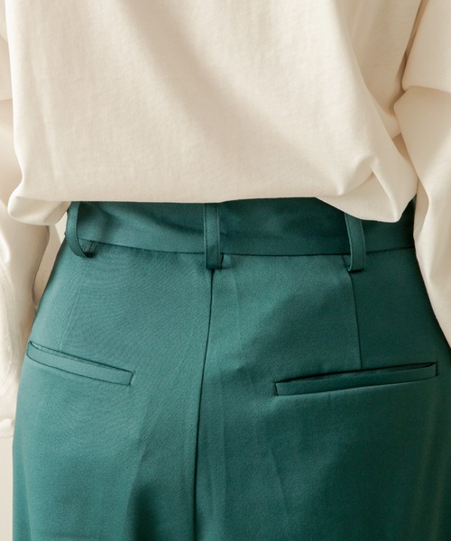 ANGIE(アンジー)の「ハイウエストセンタープレススラックスパンツ(スラックス・レディース・ブラック/ピンク/グリーン/アイボリー/レッド/ライトピンク/ケリー/ライム/ブラウン/オレンジ/パープル/グレー・SMALL/MEDIUM/LARGE)」の15枚目の写真