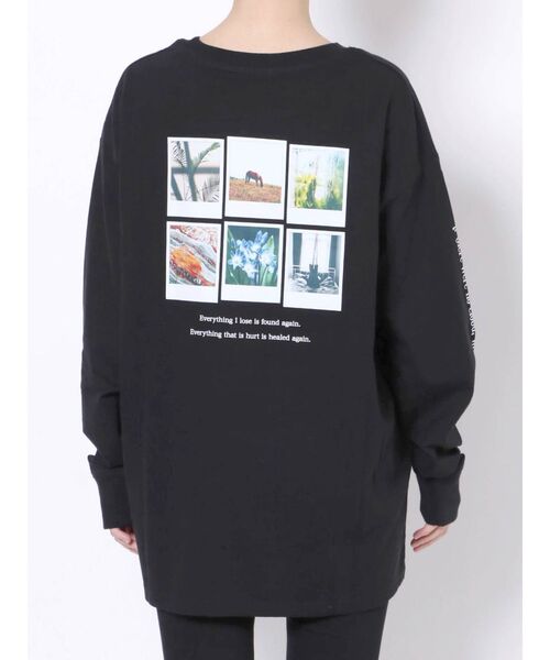 EVRIS（エヴリス）の「グラフィックロンTEE（Tシャツ/カットソー・レディース・ホワイト/ブラック・FREE）」の21枚目の写真