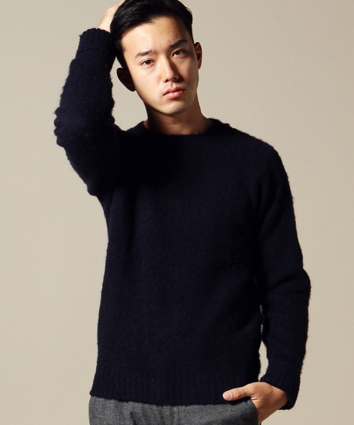 BEAUTY&YOUTH UNITED ARROWS(ビューティーアンドユースユナイテッドアローズ)の「<C.E. FORSYTH> C/N KNIT/ニット ◆(ニット/セーター・メンズ・ホワイト/ブラック/ワインレッド/ネイビー/ケリー・40/42/38)」の4枚目の写真