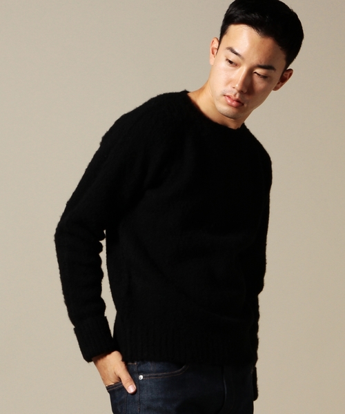 BEAUTY&YOUTH UNITED ARROWS(ビューティーアンドユースユナイテッドアローズ)の「<C.E. FORSYTH> C/N KNIT/ニット ◆(ニット/セーター・メンズ・ホワイト/ブラック/ワインレッド/ネイビー/ケリー・40/42/38)」の1枚目の写真