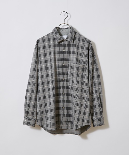 Curly(カーリー)の「#【CURLY&Co./カーリー】FINSBURY RC SHIRTS“Check”/フィンズベリーレギュラーカラーシャツ(シャツ/ブラウス・メンズ・ベージュ/グレー・1/2)」の5枚目の写真