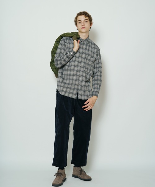 Curly(カーリー)の「#【CURLY&Co./カーリー】FINSBURY RC SHIRTS“Check”/フィンズベリーレギュラーカラーシャツ(シャツ/ブラウス・メンズ・ベージュ/グレー・1/2)」の15枚目の写真