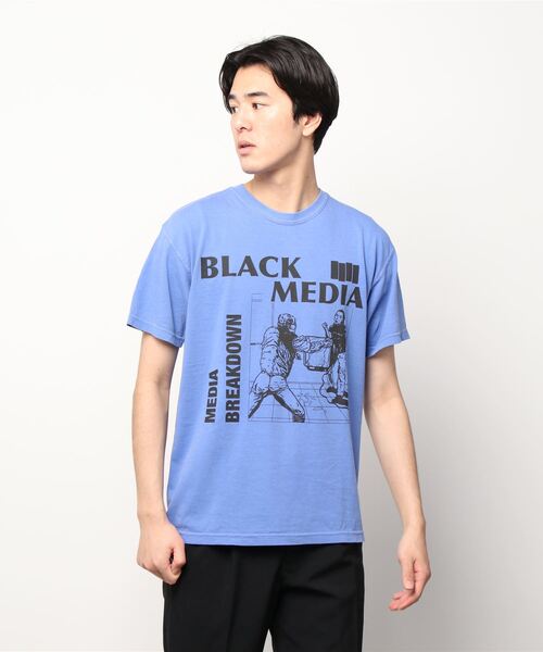 STRANGE TRIP(ストレンジトリップ)の「STRANGE TRIP(ストレンジトリップ) ANTI MEDIA TEE(Tシャツ/カットソー・メンズ・ブルー/ナチュラル・LARGE/MEDIUM/X-LARGE)」の1枚目の写真