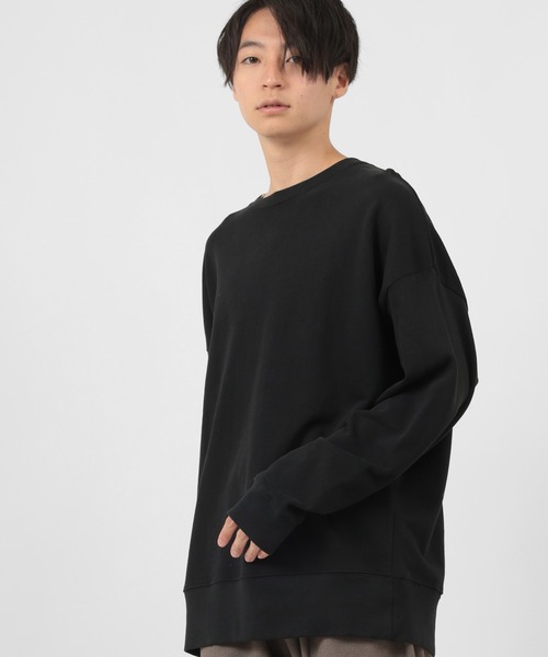 make a ray!(メイク ア レイ!)の「USAコットン ビッグシルエット 裏毛スウェット/ カットソー(スウェット・メンズ・ブラック/ベージュ/オフホワイト/グレイッシュベージュ/オリーブ/ブルー・M/L/XL)」の11枚目の写真