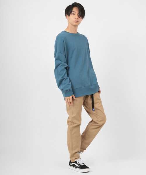 make a ray!(メイク ア レイ!)の「USAコットン ビッグシルエット 裏毛スウェット/ カットソー(スウェット・メンズ・ブラック/ベージュ/オフホワイト/グレイッシュベージュ/オリーブ/ブルー・M/L/XL)」の19枚目の写真