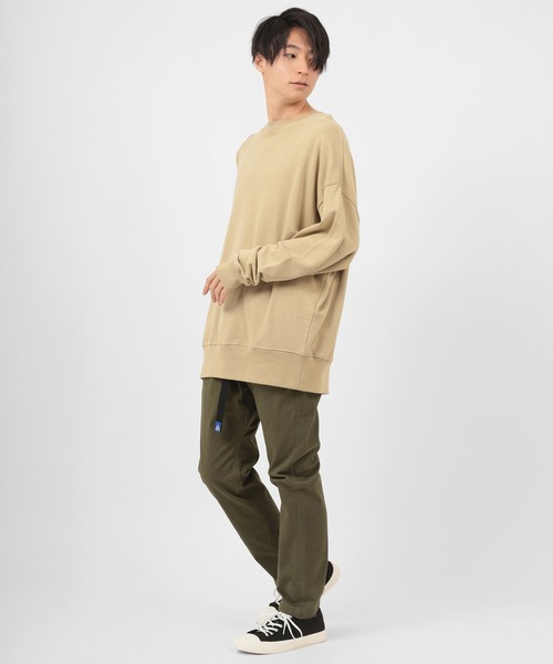 make a ray!(メイク ア レイ!)の「USAコットン ビッグシルエット 裏毛スウェット/ カットソー(スウェット・メンズ・ブラック/ベージュ/オフホワイト/グレイッシュベージュ/オリーブ/ブルー・M/L/XL)」の22枚目の写真