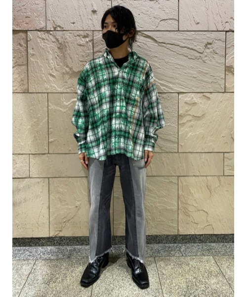 DANKE SCHON（ダンケシェーン）の「DankeSchon/ダンケシェーン/リメイクデニム/RemakeDenim frontboots（デニムパンツ・メンズ・ブルー/ブラック・MEDIUM/LARGE）」の7枚目の写真