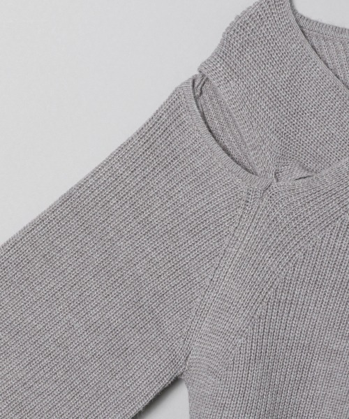 JEANASIS（ジーナシス）の「7Ｇクロスレイヤープルオーバー/237622（ニット/セーター・レディース・ブラック/グレー/パープル・FREE）」の12枚目の写真