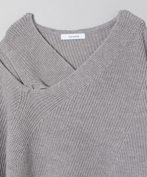JEANASIS（ジーナシス）の「7Ｇクロスレイヤープルオーバー/237622（ニット/セーター・レディース・ブラック/グレー/パープル・FREE）」の9枚目の写真