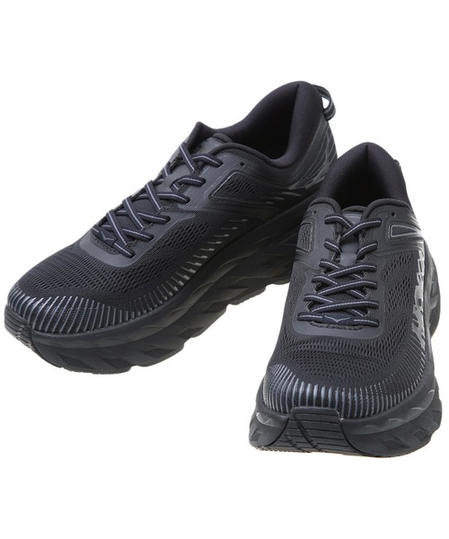 HOKA（ホカ）の「HOKA ONE ONE / ホカオネオネ：BONDI 7：1110518[PIE]（スニーカー・メンズ・ブラック・26.5cm/27cm/27.5cm/28cm/29cm/26cm/25.5cm）」の4枚目の写真