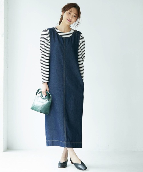 ROPE' PICNIC（ロペピクニック）の「ギャザースリーブカットトップス（Tシャツ/カットソー・レディース・ブラック/ホワイト系その他/ダークグリーン・38/40）」の15枚目の写真