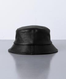 希少 ディアスキン KIJIMA TAKAYUKI レザー バケットハット 黒 KIJIMA TAKAYUKI（キジマ タカユキ）の「＜KIJIMA TAKAYUKI（キジマ