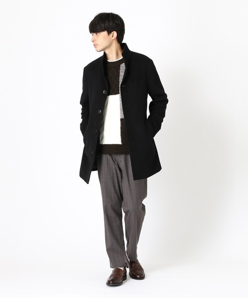 COMME CA ISM（コムサイズム）の「スタンドカラー ショートコート（その他アウター・メンズ・ブラック/ネイビー/カーキ・MEDIUM/LARGE/SMALL/X-LARGE）」の4枚目の写真