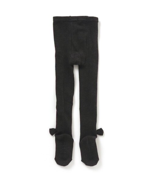 Seraph（セラフ）の「リボン付き丸編みリブタイツ（タイツ/ストッキング・キッズ・ブラウン/チャコール/アイボリー/カーキ・90/100/110/120/140）」の6枚目の写真