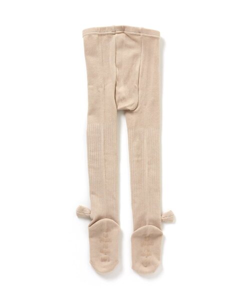 Seraph（セラフ）の「リボン付き丸編みリブタイツ（タイツ/ストッキング・キッズ・ブラウン/チャコール/アイボリー/カーキ・90/100/110/120/140）」の7枚目の写真