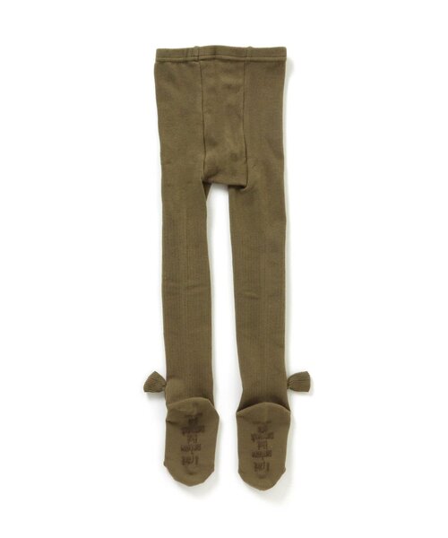 Seraph（セラフ）の「リボン付き丸編みリブタイツ（タイツ/ストッキング・キッズ・ブラウン/チャコール/アイボリー/カーキ・90/100/110/120/140）」の8枚目の写真