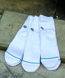 STANCE（スタンス）の「【STANCE / スタンス】ICON QUARTER 3 PACK  / ギフトにも最適！ 吸湿 通気性コームドコットンブレンド無地ワンポイントローカット3Pソックス（ソックス/靴下・メンズ）」