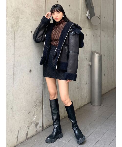 EMODA（エモダ）の「ドットワイドベルトハイウエストスカート（スカート・レディース・ブラック/グリーン/アイボリー・SMALL/MEDIUM）」の13枚目の写真