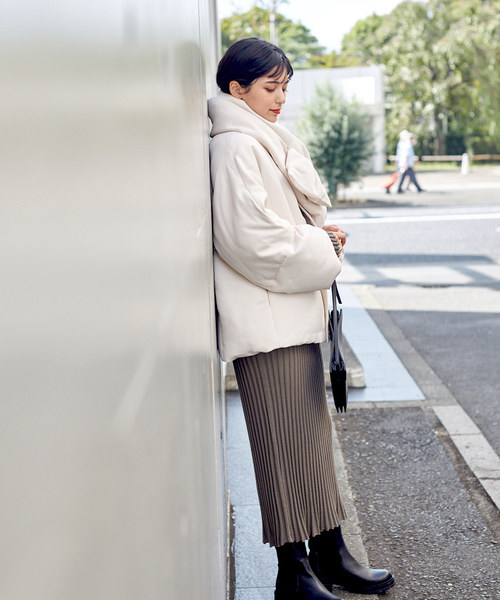 Rouge vif(ルージュヴィフ)の「グログランダウン(ダウンジャケット/コート・レディース・アイボリー/ブラック・36/38)」の17枚目の写真