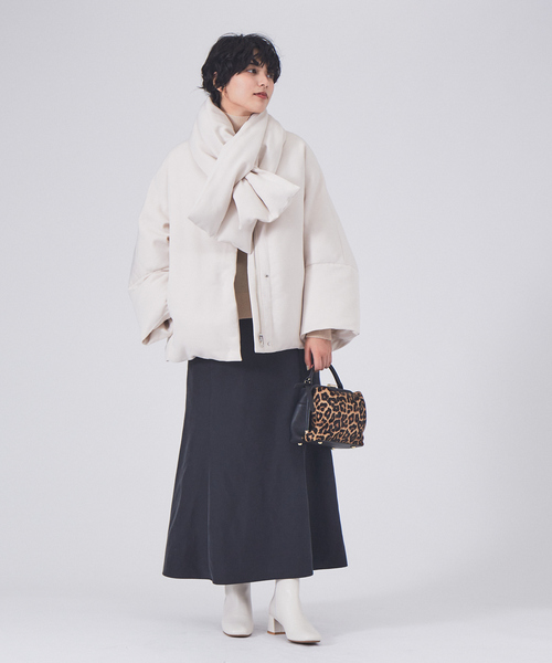 Rouge vif(ルージュヴィフ)の「グログランダウン(ダウンジャケット/コート・レディース・アイボリー/ブラック・36/38)」の20枚目の写真