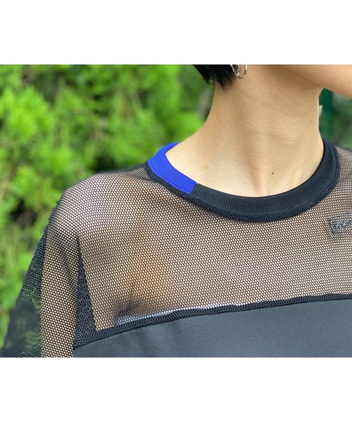 FLUMOR(フラマー)の「ワンポイントロゴメッシュmixドレス(チュニック・レディース・イエロー/ブラック・38)」の15枚目の写真