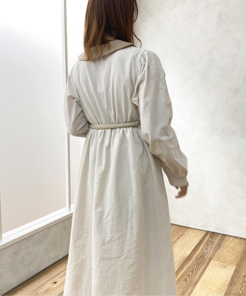 apres jour(アプレジュール)の「配色えりワンピース【ZOZOTOWN限定アイテム】(ワンピース・レディース・ベージュ/アイボリー/グリーン・MEDIUM/SMALL/X-LARGE)」の8枚目の写真