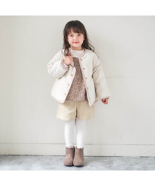 apres les cours（アプレレクール）の「/コーデュロイショートパンツ（その他パンツ・キッズ・チャコール/アイボリー/ラベンダー/ライトグレー/ブラウン/ベージュ・130/100/120/90/80/110/140）」の14枚目の写真