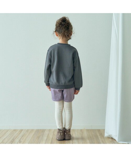 apres les cours（アプレレクール）の「/コーデュロイショートパンツ（その他パンツ・キッズ・チャコール/アイボリー/ラベンダー/ライトグレー/ブラウン/ベージュ・130/100/120/90/80/110/140）」の8枚目の写真