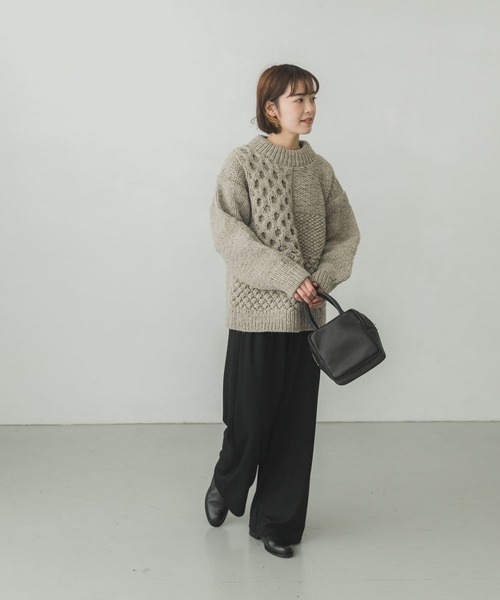 かぐれ（カグレ）の「ウールカットイージーパンツ（その他パンツ・レディース・ブラック/ベージュ・FREE）」の13枚目の写真