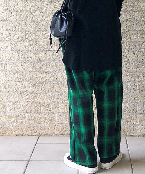 ロク グリーンチェックパンツ 6（ロク）の「＜6(ROKU)＞GLEN CHECK PANTS/パンツ（その他