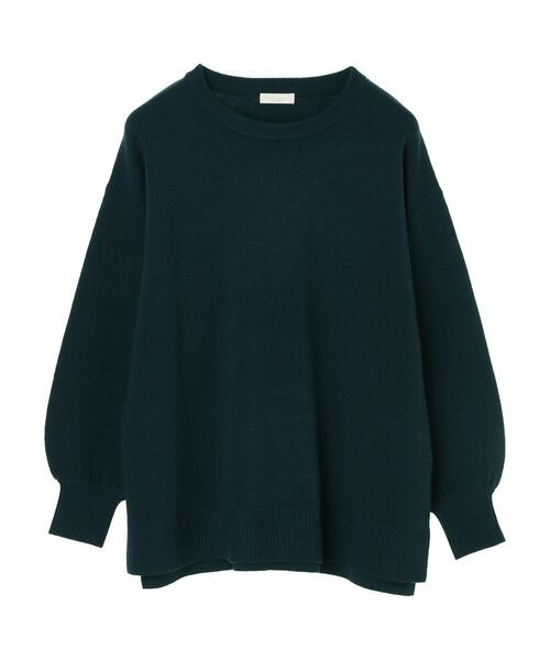 earth music&ecology(アースミュージックアンドエコロジー)の「スウェットライククルーネックニット *(ニット/セーター・レディース・ブラック/グリーン/アイボリー/マスタード・FREE)」の17枚目の写真