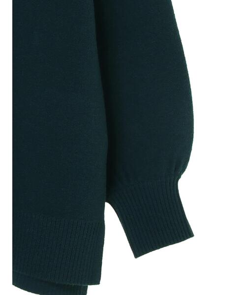 earth music&ecology(アースミュージックアンドエコロジー)の「スウェットライククルーネックニット *(ニット/セーター・レディース・ブラック/グリーン/アイボリー/マスタード・FREE)」の14枚目の写真