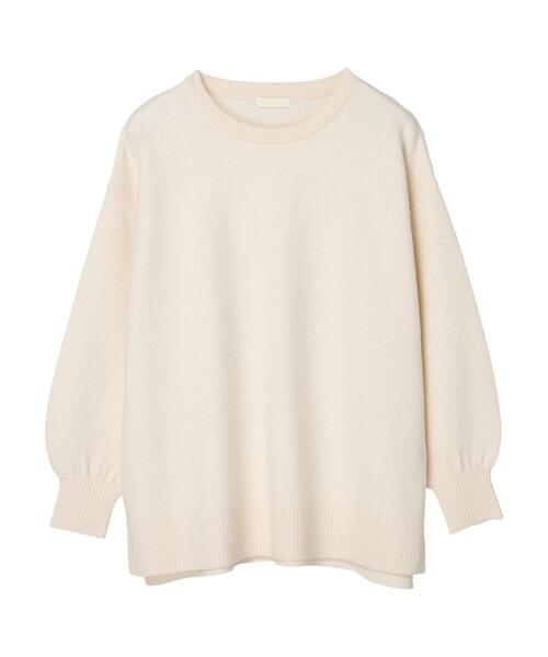 earth music&ecology(アースミュージックアンドエコロジー)の「スウェットライククルーネックニット *(ニット/セーター・レディース・ブラック/グリーン/アイボリー/マスタード・FREE)」の8枚目の写真