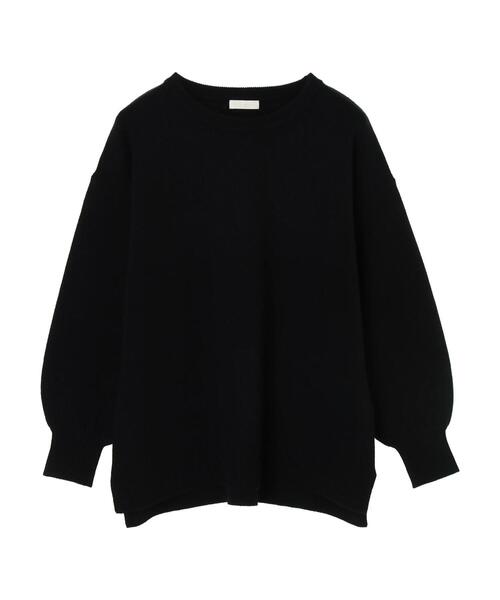 earth music&ecology(アースミュージックアンドエコロジー)の「スウェットライククルーネックニット *(ニット/セーター・レディース・ブラック/グリーン/アイボリー/マスタード・FREE)」の7枚目の写真