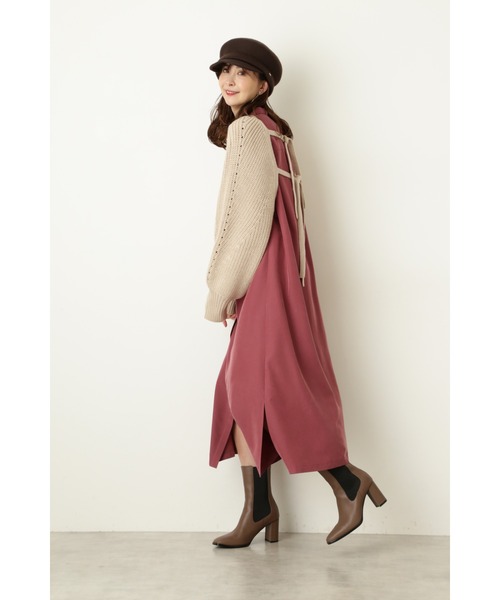 JILL STUART(ジルスチュアート)の「◆チコニットコンビワンピース(ワンピース・レディース・ネイビー/レッド・2/0)」の3枚目の写真