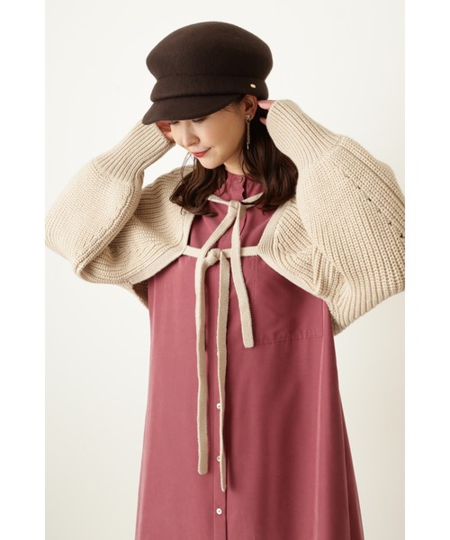JILL STUART(ジルスチュアート)の「◆チコニットコンビワンピース(ワンピース・レディース・ネイビー/レッド・2/0)」の7枚目の写真