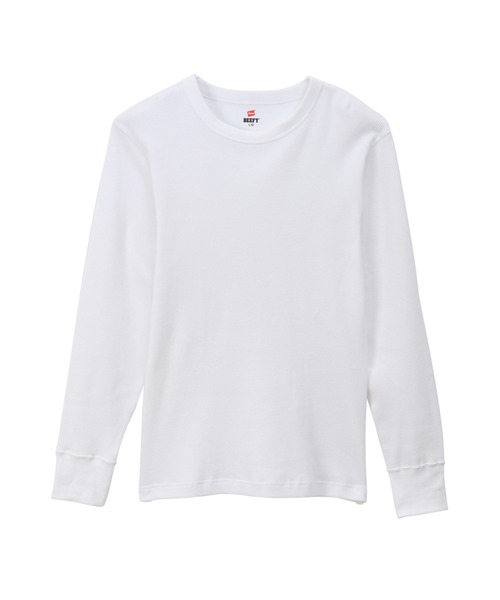 HANES（ヘインズ）の「【Hanes/ヘインズ】メンズ ビーフィー サーマルクルーネックロングスリーブTシャツ（Tシャツ/カットソー・メンズ・ホワイト/ブラック/ヘザーグレー/ネイビー・X-LARGE/MEDIUM/LARGE/SMALL）」の2枚目の写真