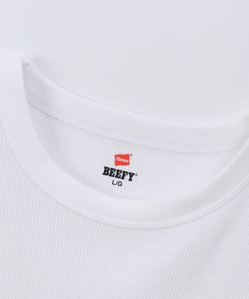 HANES（ヘインズ）の「【Hanes/ヘインズ】メンズ ビーフィー サーマルクルーネックロングスリーブTシャツ（Tシャツ/カットソー・メンズ・ホワイト/ブラック/ヘザーグレー/ネイビー・X-LARGE/MEDIUM/LARGE/SMALL）」の16枚目の写真
