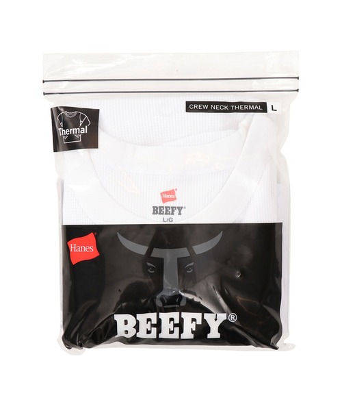 HANES（ヘインズ）の「【Hanes/ヘインズ】メンズ ビーフィー サーマルクルーネックロングスリーブTシャツ（Tシャツ/カットソー・メンズ・ホワイト/ブラック/ヘザーグレー/ネイビー・X-LARGE/MEDIUM/LARGE/SMALL）」の17枚目の写真