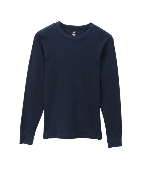 HANES（ヘインズ）の「【Hanes/ヘインズ】メンズ ビーフィー サーマルクルーネックロングスリーブTシャツ（Tシャツ/カットソー・メンズ・ホワイト/ブラック/ヘザーグレー/ネイビー・X-LARGE/MEDIUM/LARGE/SMALL）」の10枚目の写真